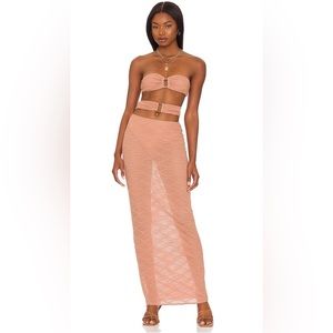 Camila Coelho summer knitted dress mauve size XS fits like an S worn once